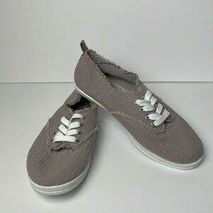 Rocket Dog Millie Gray Waffle Weave Sneakers Tennis Shoes Casual Neutral Sz 10